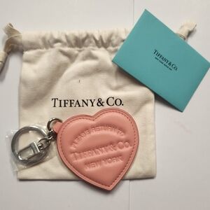 Tiffany & Co. Pink Heart Keychain